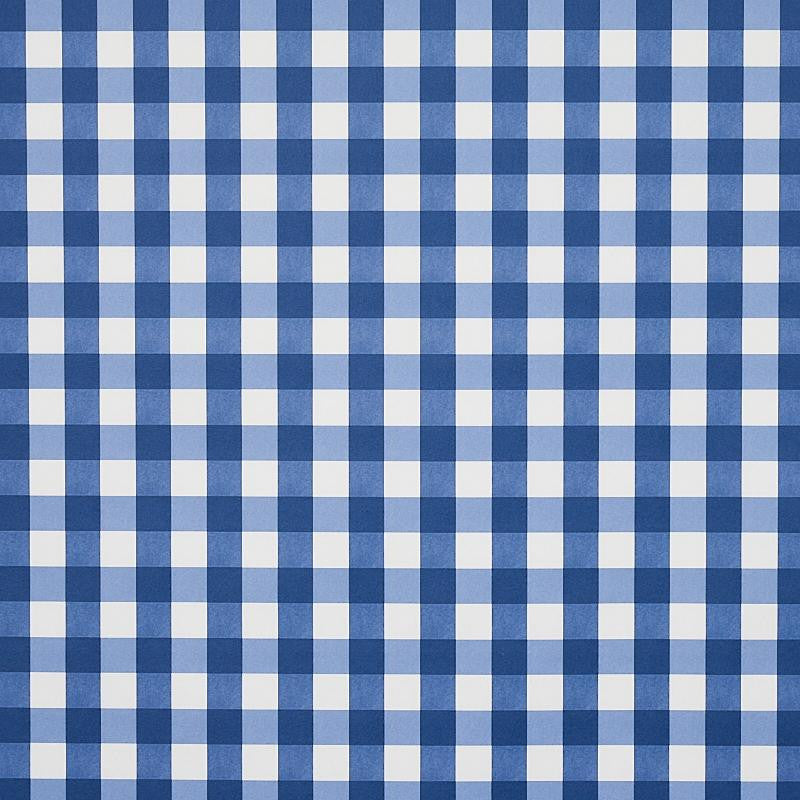 Willa Check Small Navy 5012361 by Schumacher Wallpaper Plaid Wallcoverings 2.0" - Fabric Carolina -