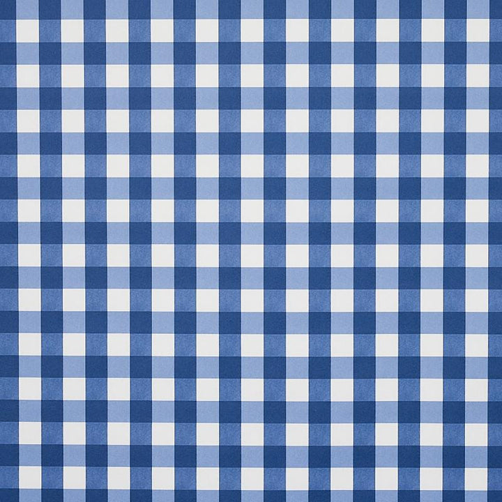 Willa Check Small Navy 5012361 by Schumacher Wallpaper Plaid Wallcoverings 2.0" - Fabric Carolina -