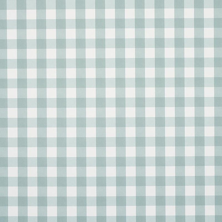 Willa Check Small Seaglass 5012366 by Schumacher Wallpaper Plaid Wallcoverings 2.0" - Fabric Carolina -