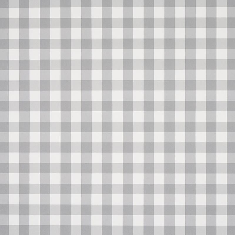 Willa Check Small Grey 5012367 by Schumacher Designer Wallpaper Plaid Wallcoverings 2.0" - Swanky Fabrics -