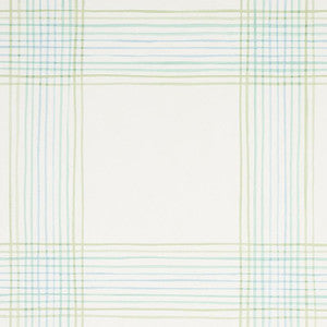 Minerva Plaid Peacock 5012370 by Schumacher Wallpaper