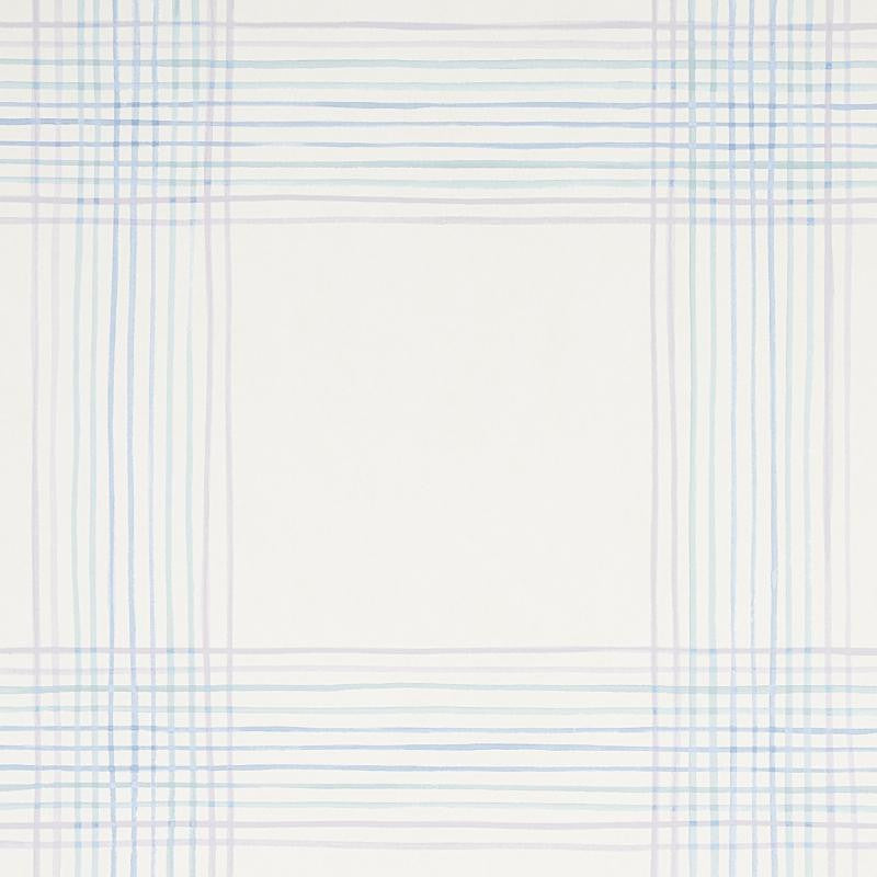 Minerva Plaid Hyacinth 5012371 by Schumacher Wallpaper Plaid Wallcoverings 27.0" - Fabric Carolina -