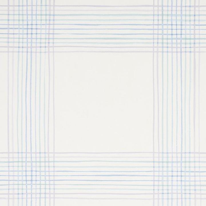 Minerva Plaid Hyacinth 5012371 by Schumacher Wallpaper Plaid Wallcoverings 27.0" - Fabric Carolina -
