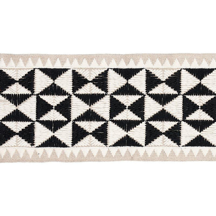 Zulma Embroidered Tape Black 80190 by Schumacher Trim Copacabana - Fabric Carolina -
