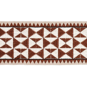 Zulma Embroidered Tape Brown 80191 by Schumacher Trim