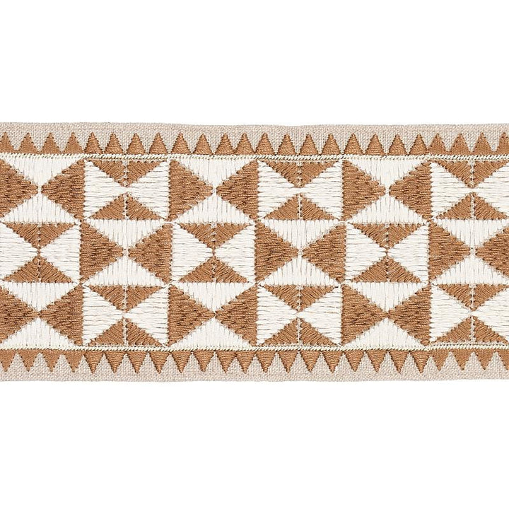 Zulma Embroidered Tape Sand 80192 by Schumacher Trim Copacabana - Fabric Carolina -