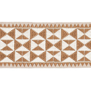 Zulma Embroidered Tape Sand 80192 by Schumacher Trim