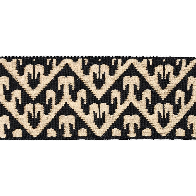 Tivoli Tape Black 80010 by Schumacher Trim Copacabana - Fabric Carolina -