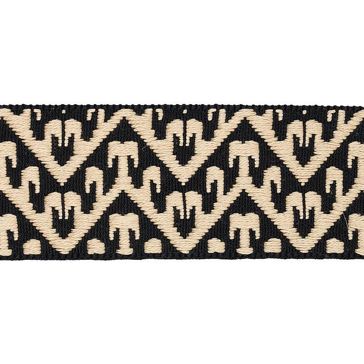 Tivoli Tape Black 80010 by Schumacher Trim Copacabana - Fabric Carolina -