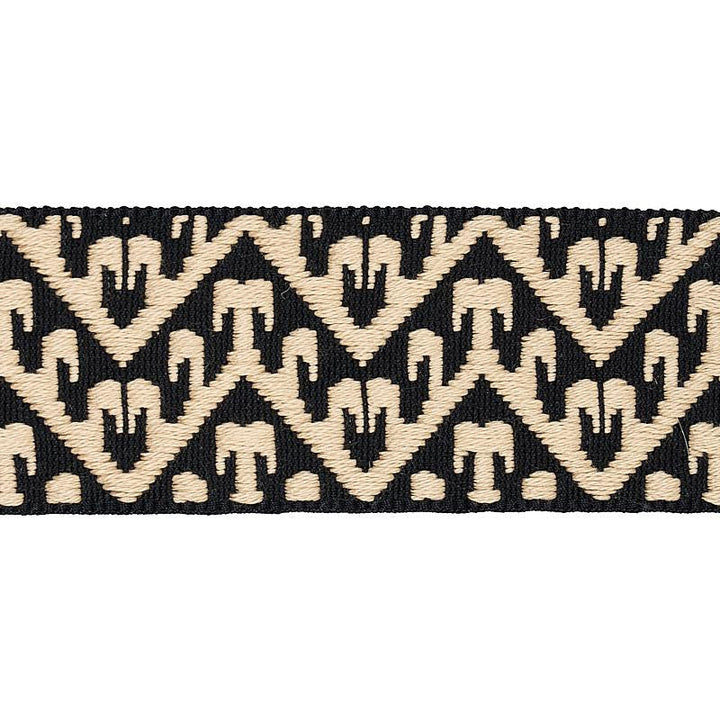 Tivoli Tape Black 80010 by Schumacher Designer Trim Copacabana - Swanky Fabrics -