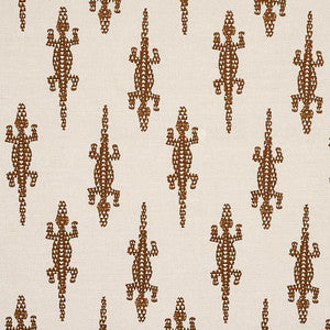 Baracoa Embroidery Brown 80201 by Schumacher Fabric