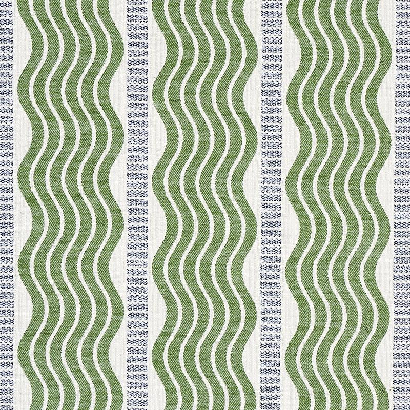 Sina Stripe Green 79940 by Schumacher Fabric Copacabana 7.0" - Fabric Carolina -