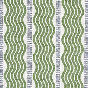Sina Stripe Green 79940 by Schumacher Fabric