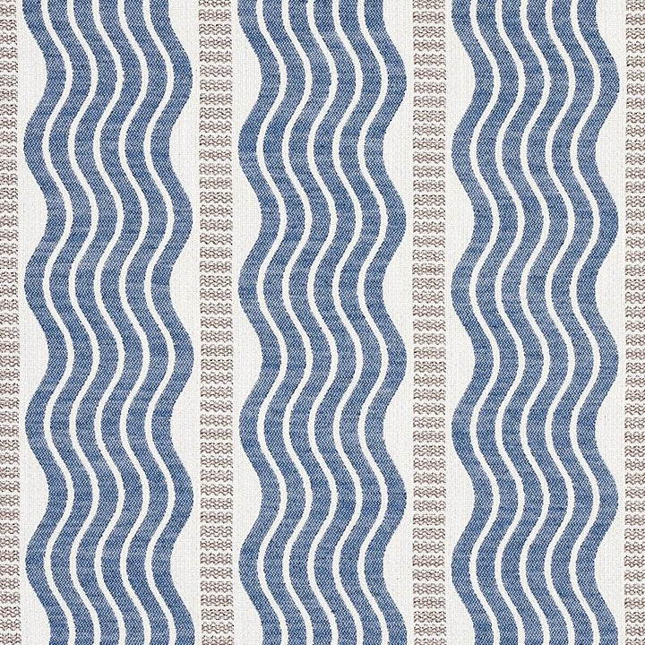 Sina Stripe Blue 79941 by Schumacher Fabric Copacabana 7.0" - Fabric Carolina -