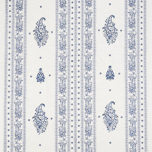 Jaipur Linen Embroidery Blue 65802 by Schumacher Fabric