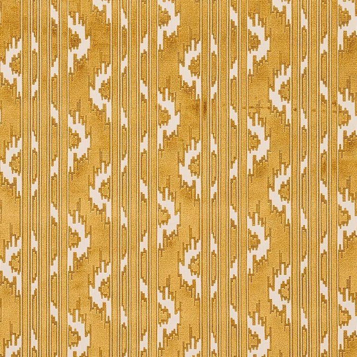 Murat Velvet Gold 80321 by Schumacher Designer Fabric East Meets West 13.5" - Swanky Fabrics -