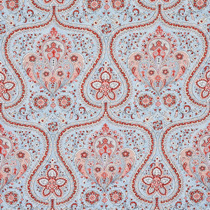 Paisley Court Sky & Rose 179861 by Schumacher Fabric
