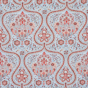 Paisley Court Sky & Rose 179861 by Schumacher Fabric