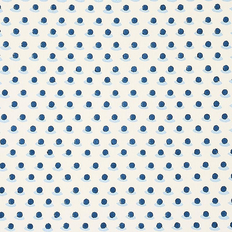 Berry Hand Block Print Indigo & Sky 179731 by Schumacher Fabric Molly Mahon 1.75" - Fabric Carolina -