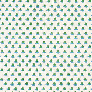 Berry Hand Block Print Grass & Sky 179732 by Schumacher Fabric