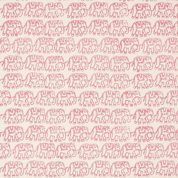 Ellies Hand Block Print Rose 179750 by Schumacher Designer Fabric Molly Mahon 4.88" - Swanky Fabrics -