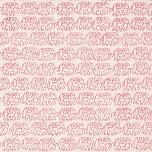 Ellies Hand Block Print Rose 179750 by Schumacher Fabric