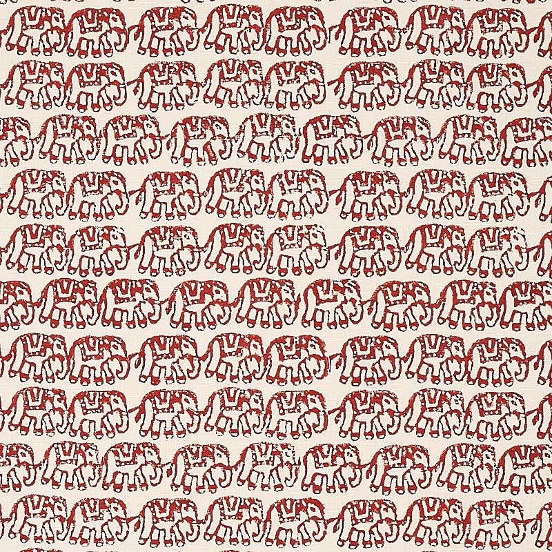 Ellies Hand Block Print Rust 179751 by Schumacher Fabric Molly Mahon 4.88" - Fabric Carolina -