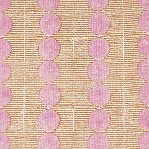 Sun Rise Hand Block Print Rose & Copper 179790 by Schumacher Fabric