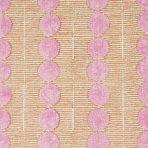 Sun Rise Hand Block Print Rose & Copper 179790 by Schumacher Fabric