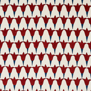 Tulip Hand Block Iron & Indigo 179823 by Schumacher Fabric