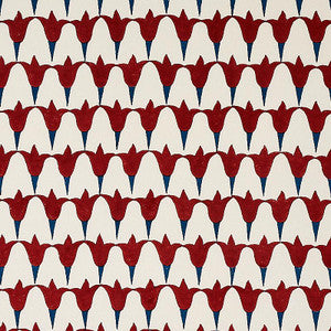 Tulip Hand Block Iron & Indigo 179823 by Schumacher Fabric