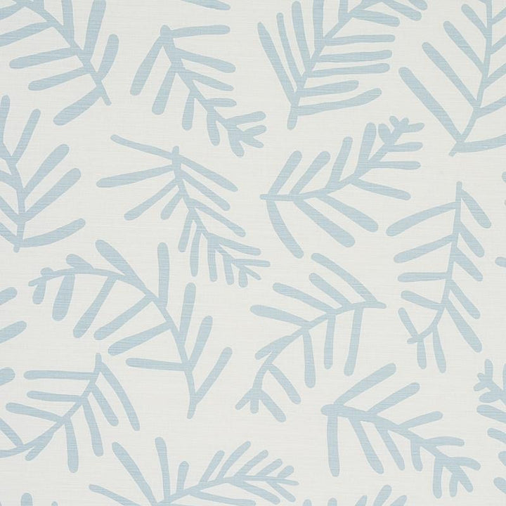 Tiah Cove Blue Leaf 179911 by Schumacher Fabric Caroline Z Hurley 27.0" - Fabric Carolina -