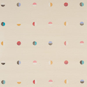 Joshua Tree Hand Printed Sisal Multi On Ivory 5012440 by Schumacher Wallpaper