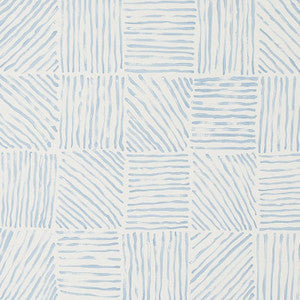 Katama Blue On Ivory 5012421 by Schumacher Wallpaper
