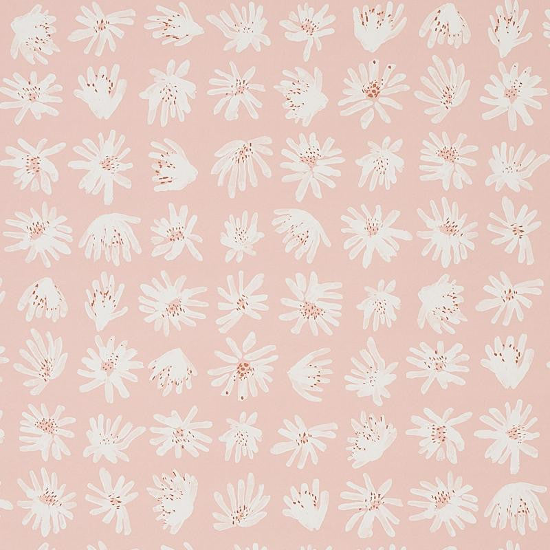 Meadow Rock Blush 5012230 by Schumacher Designer Wallpaper Caroline Z Hurley 13.5" - Swanky Fabrics -