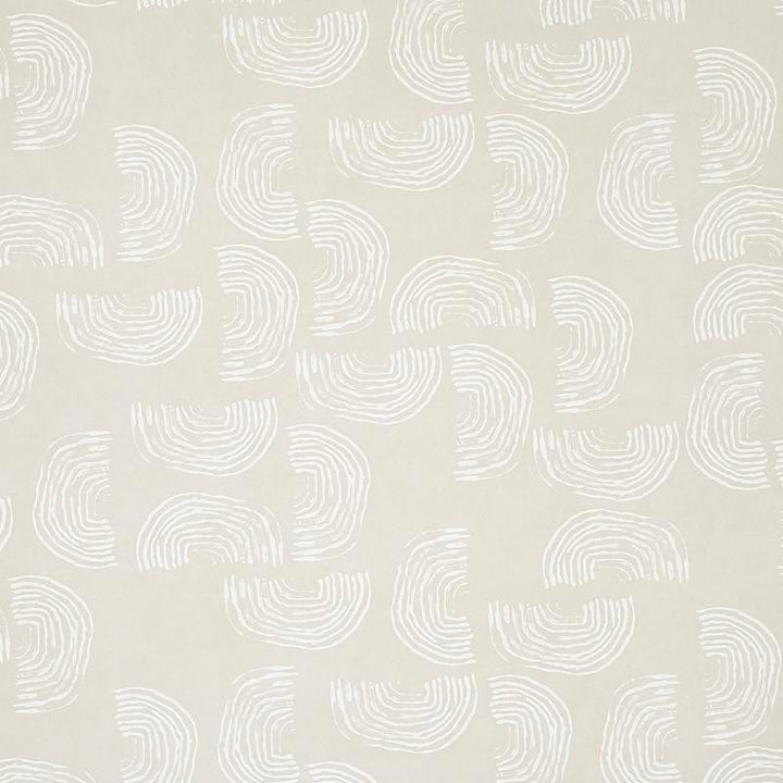 Quansoo Ivory On Neutral 5012401 by Schumacher Designer Wallpaper Caroline Z Hurley 52.0" - Swanky Fabrics -