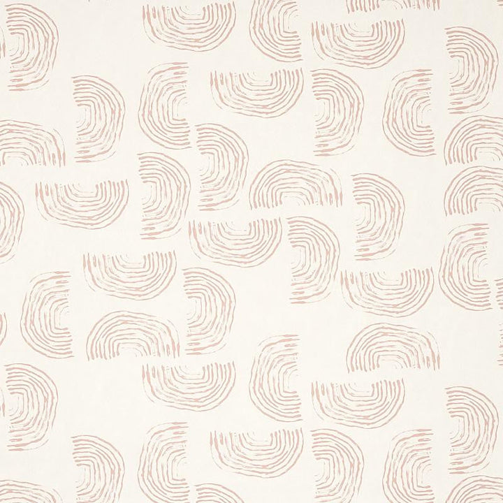 Quansoo Coral On Ivory 5012402 by Schumacher Designer Wallpaper Caroline Z Hurley 52.0" - Swanky Fabrics -