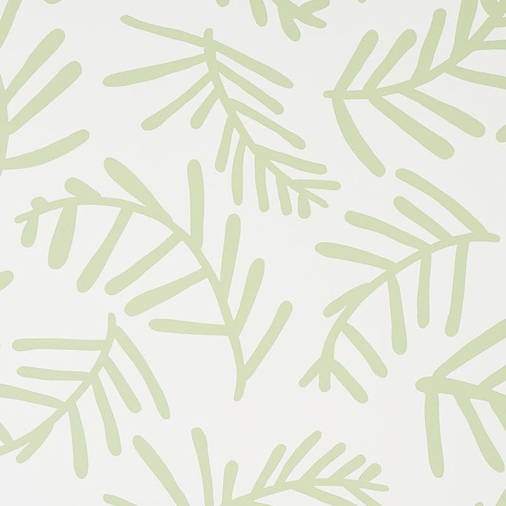 Tiah Cove Sage Leaf 5012450 by Schumacher Wallpaper Caroline Z Hurley 27.0" - Fabric Carolina -