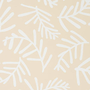 Tiah Cove Ivory On Natural 5012452 by Schumacher Wallpaper