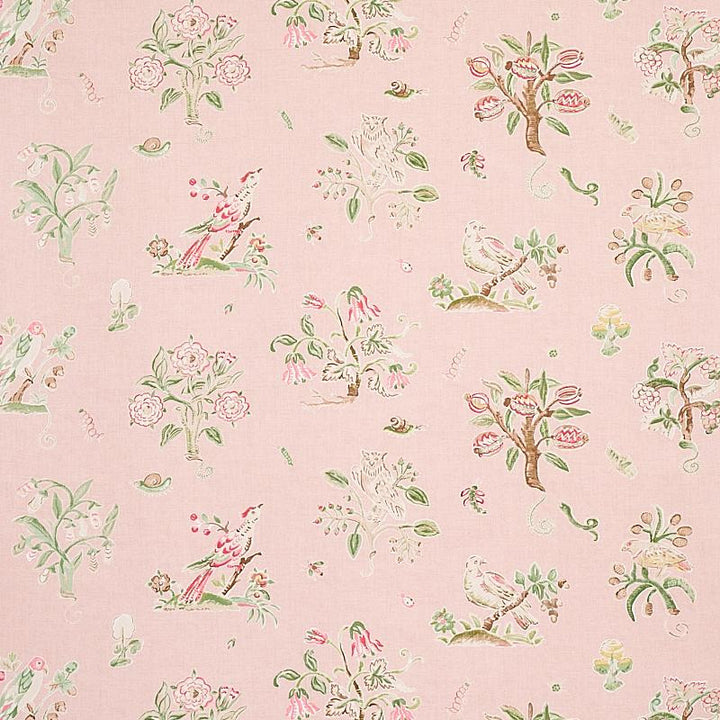 Magical Menagerie Blush 176754 by Schumacher Fabric Flight Of Fancy 54.0" - Fabric Carolina -