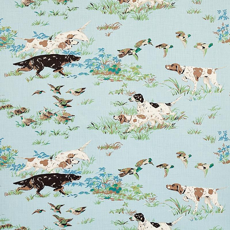 Pointers Sky 175161 by Schumacher Fabric Flight Of Fancy 54.0" - Fabric Carolina -