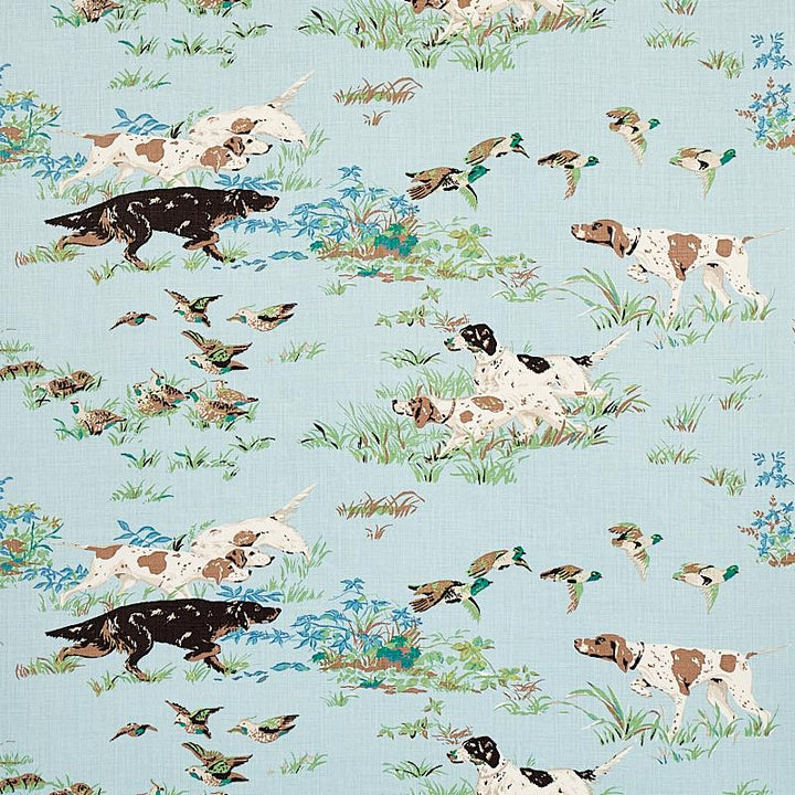 Pointers Sky 175161 by Schumacher Fabric Flight Of Fancy 54.0" - Fabric Carolina -