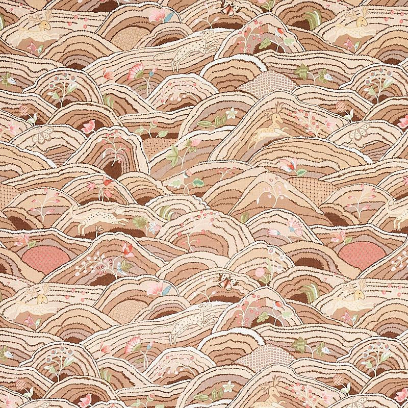 Rolling Hills Mocha 177382 by Schumacher Fabric Flight Of Fancy 26.5" - Fabric Carolina -