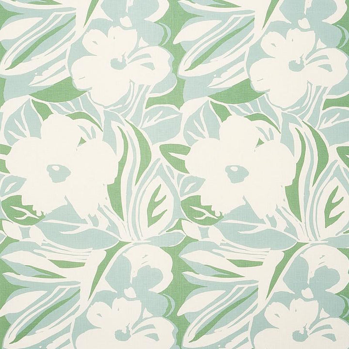 Stevie Green 178863 by Schumacher Designer Fabric Flower Power 26.25" - Swanky Fabrics -