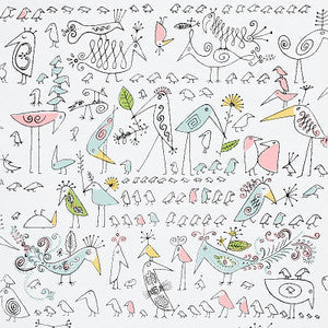 Aviary Soft Multi 5012780 by Schumacher Wallpaper