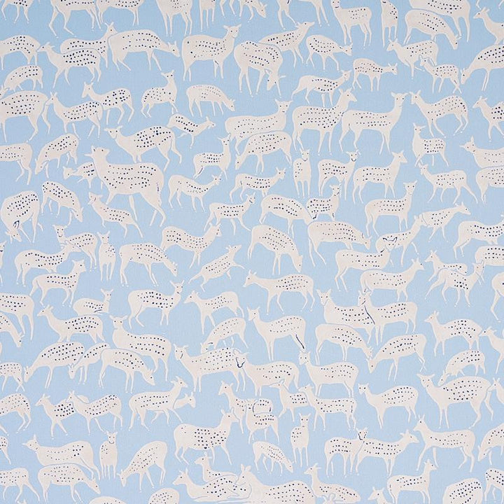Fauna Slate Blue 5012490 by Schumacher Designer Wallpaper Flight Of Fancy 9.0" - Swanky Fabrics -