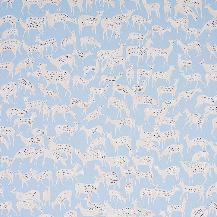 Fauna Slate Blue 5012490 by Schumacher Wallpaper Flight Of Fancy 9.0" - Fabric Carolina -