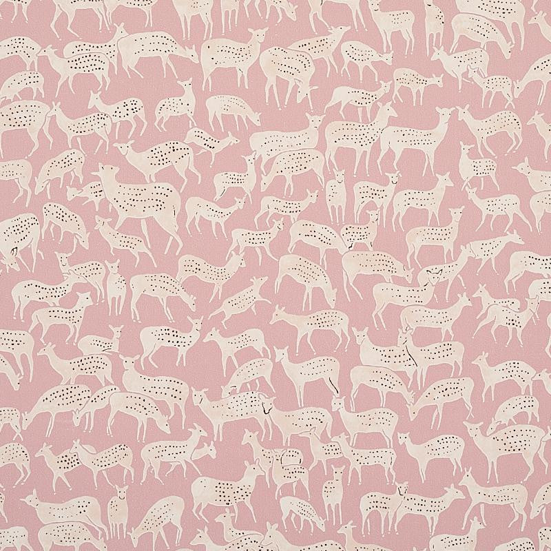 Fauna Dusty Pink 5012491 by Schumacher Designer Wallpaper Flight Of Fancy 9.0" - Swanky Fabrics -