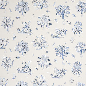 Magical Menagerie Blues 5012212 by Schumacher Wallpaper