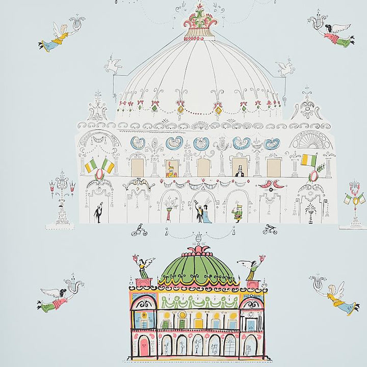 Opera Sky 5012480 by Schumacher Wallpaper Flight Of Fancy 27.0" - Fabric Carolina -